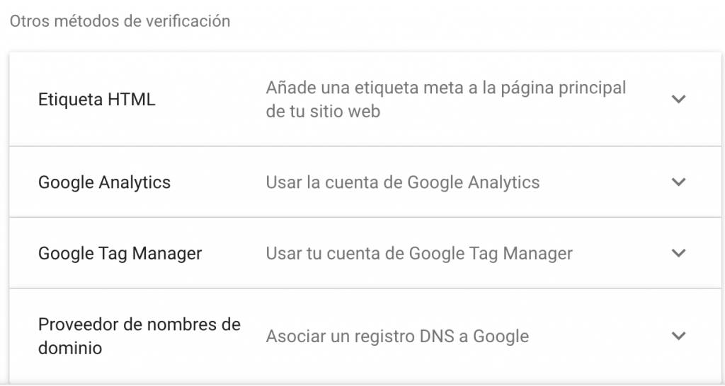 ejemplo métodos de verificación recomendados
