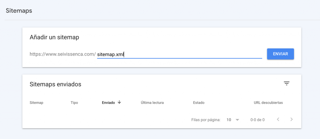 añadir sitemap ejemplo