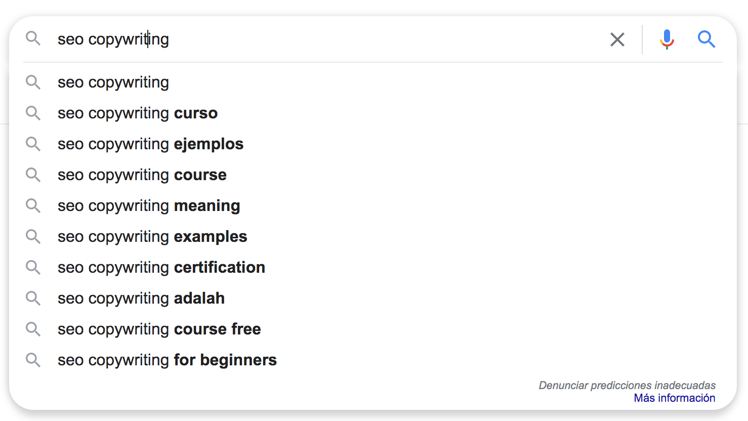 Palabras LSI Google